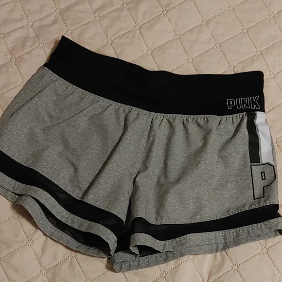 PINK Victoria's Secret Gray and Black Athletic Shorts Women's size Small NWOT - Picture 4 of 5